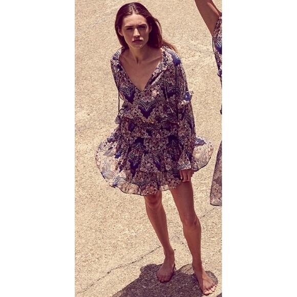 Misa Los Angeles Lolita Mini Dress In Resort Paisley Size M - Picture 15 of 16